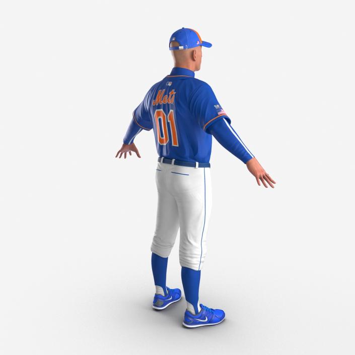 Baseball Player Mets 2 3D