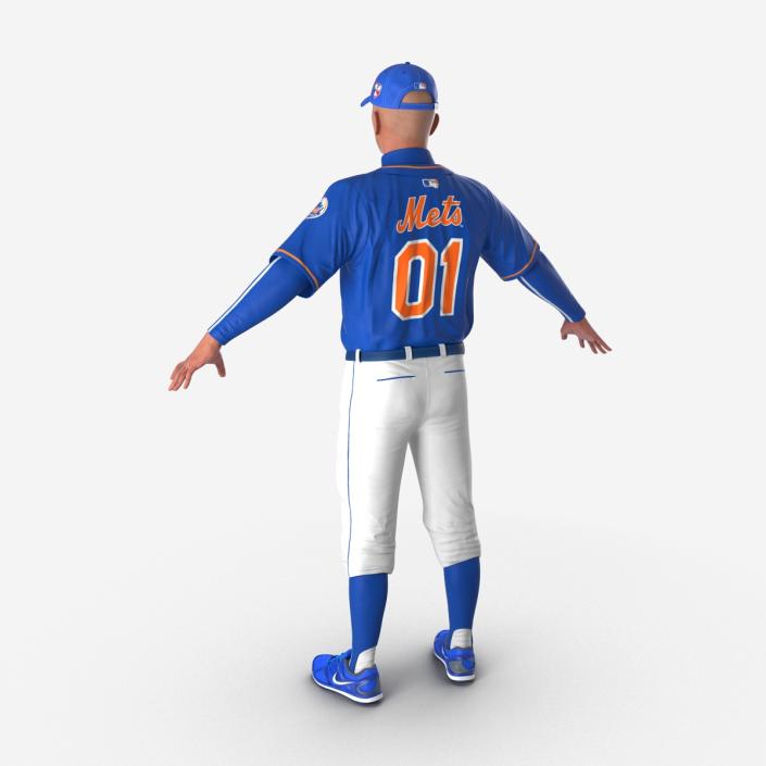 Baseball Player Mets 2 3D