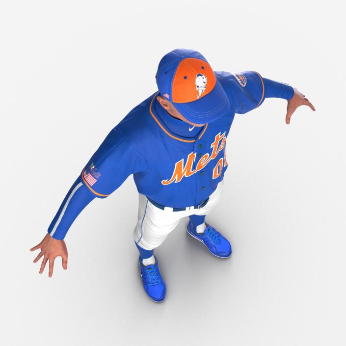 Baseball Player Mets 2 3D