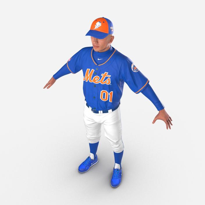 Baseball Player Mets 2 3D