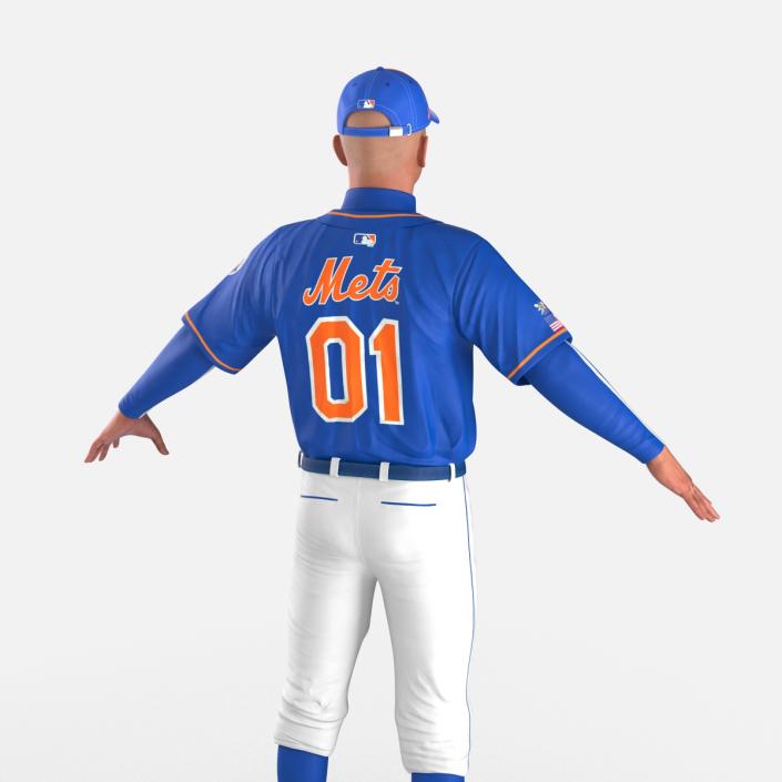 Baseball Player Mets 2 3D