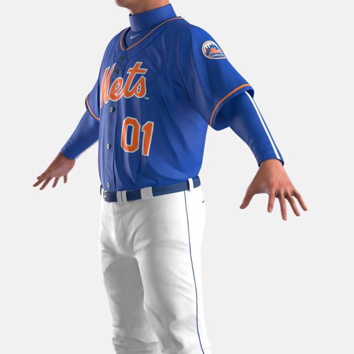 Baseball Player Mets 2 3D