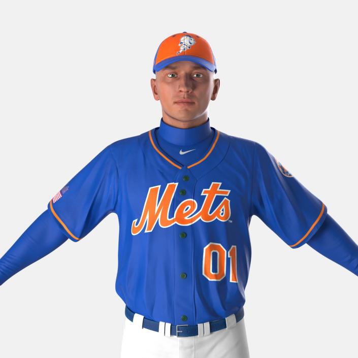 Baseball Player Mets 2 3D