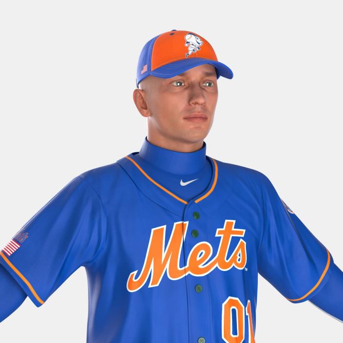 Baseball Player Mets 2 3D