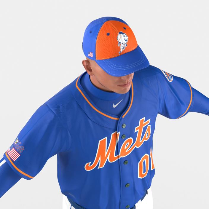 Baseball Player Mets 2 3D