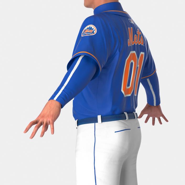 Baseball Player Mets 2 3D