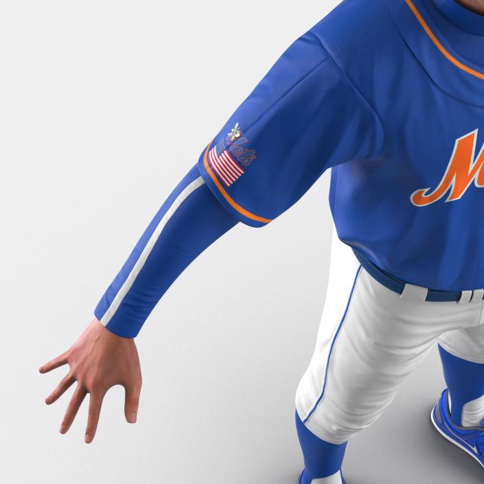 Baseball Player Mets 2 3D