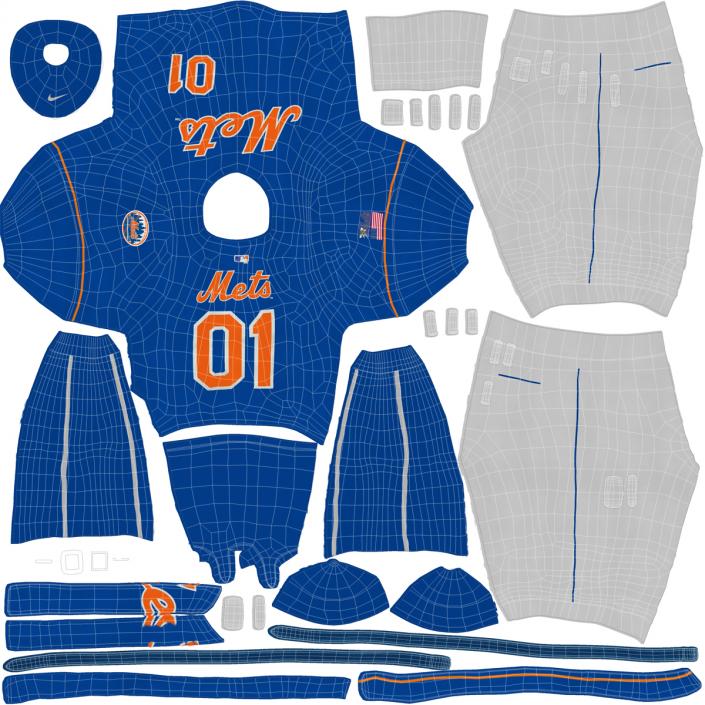 Baseball Player Mets 2 3D