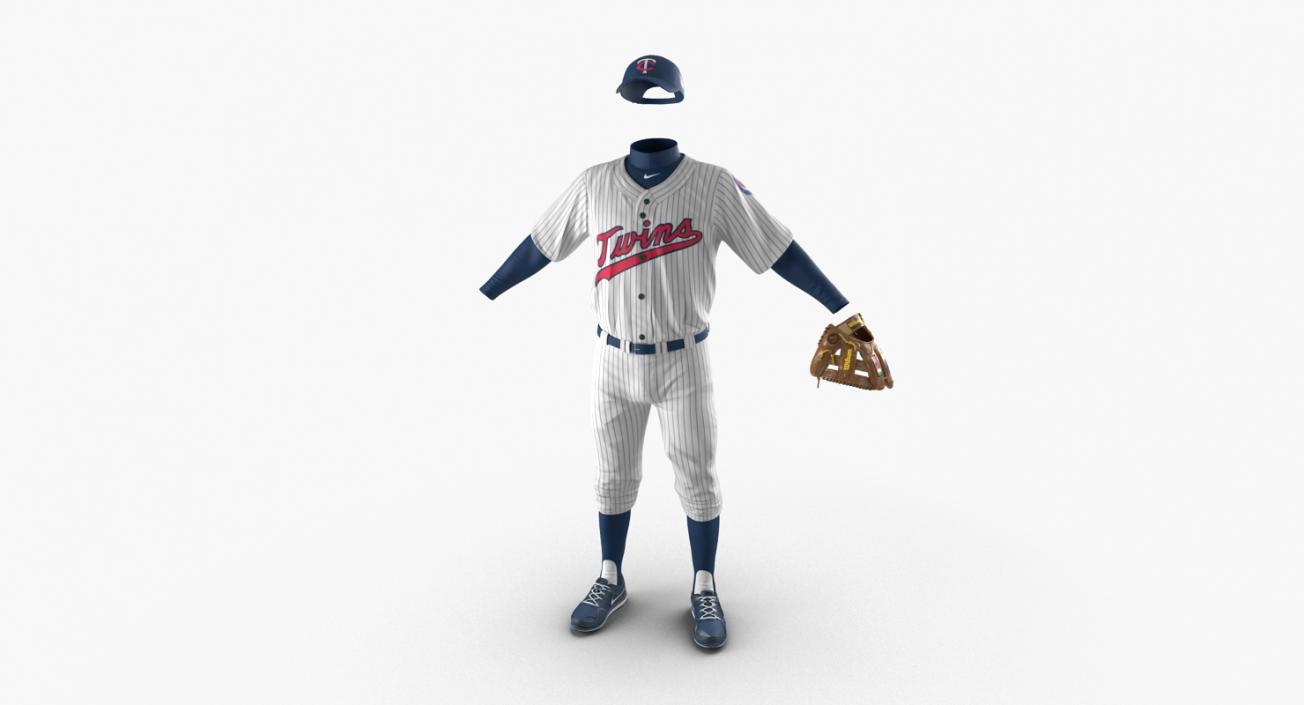 3D Baseball Player Outfit Twins model