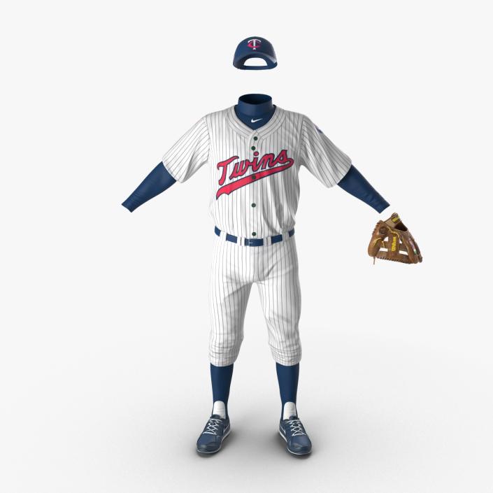 3D Baseball Player Outfit Twins model