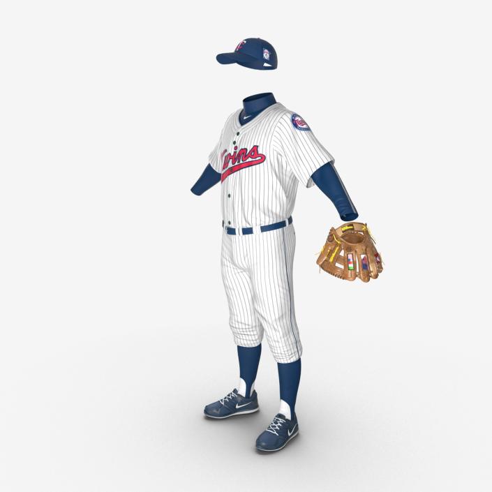 3D Baseball Player Outfit Twins model