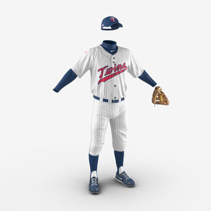 3D Baseball Player Outfit Twins model