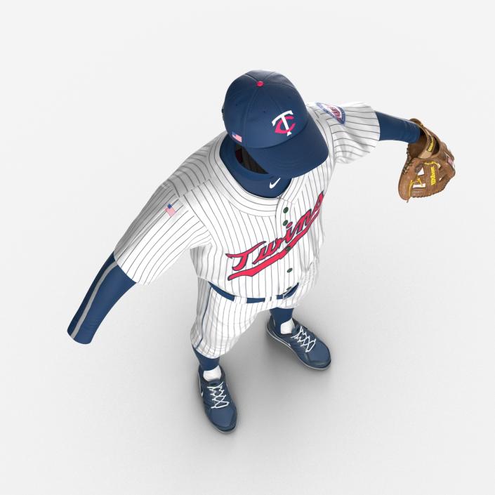 3D Baseball Player Outfit Twins model