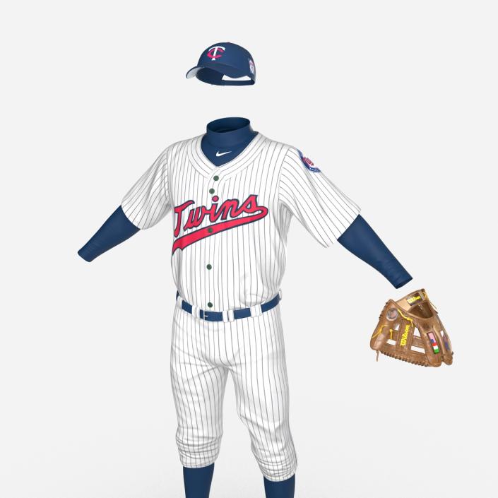 3D Baseball Player Outfit Twins model