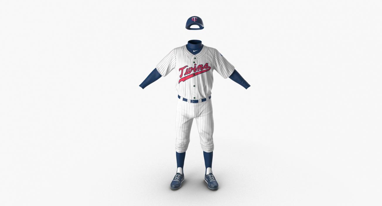 3D model Baseball Player Outfit Twins 2