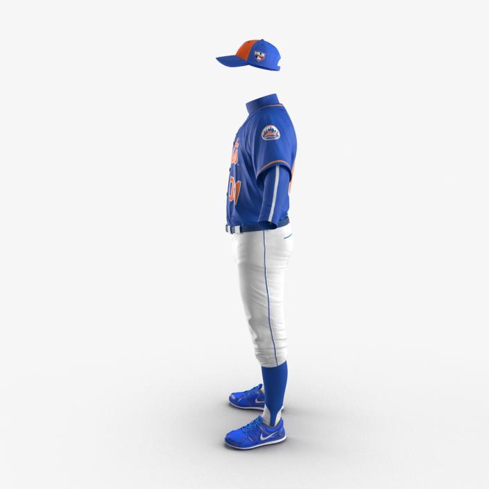 Baseball Player Outfit Mets 2 3D model