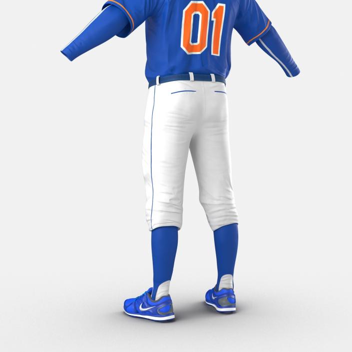 Baseball Player Outfit Mets 2 3D model