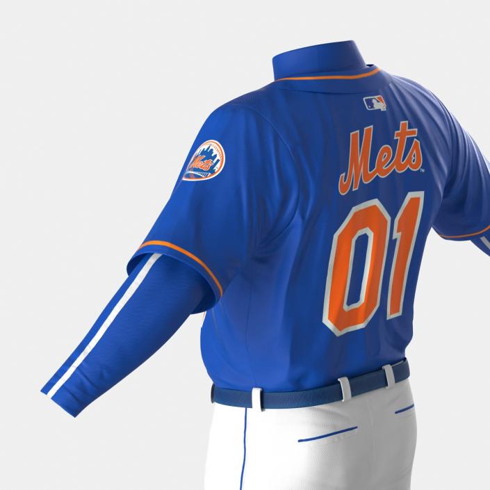 Baseball Player Outfit Mets 2 3D model