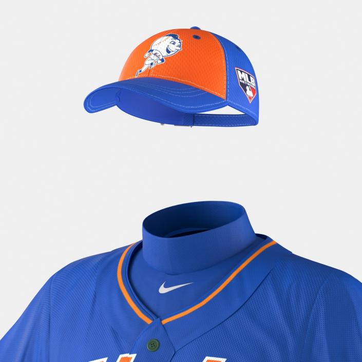 Baseball Player Outfit Mets 2 3D model