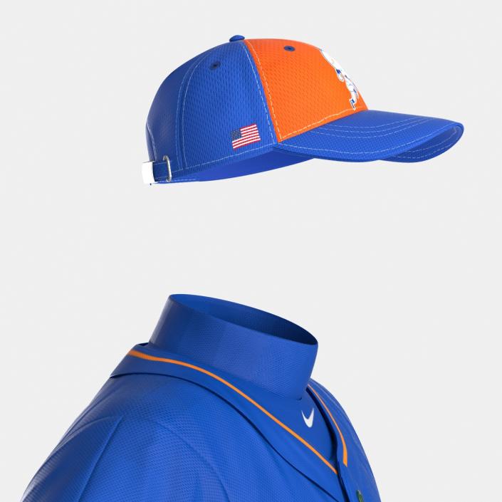 Baseball Player Outfit Mets 2 3D model