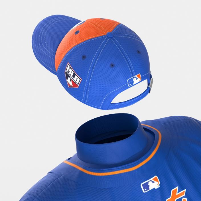 Baseball Player Outfit Mets 2 3D model