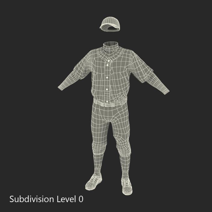 Baseball Player Outfit Mets 2 3D model