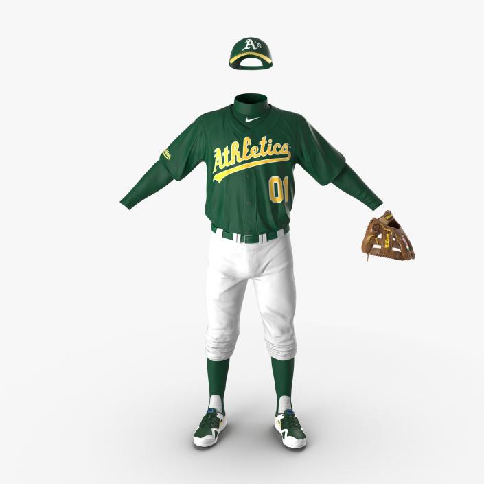 Baseball Player Outfit Athletics 3D