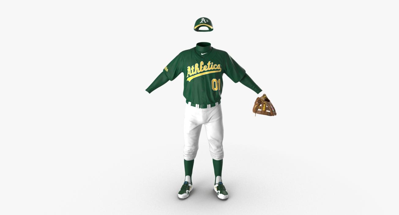 Baseball Player Outfit Athletics 3D