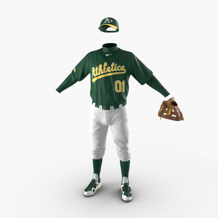 Baseball Player Outfit Athletics 3D