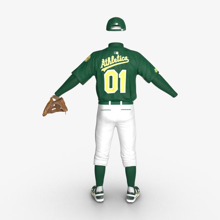 Baseball Player Outfit Athletics 3D