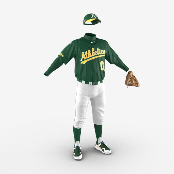 Baseball Player Outfit Athletics 3D