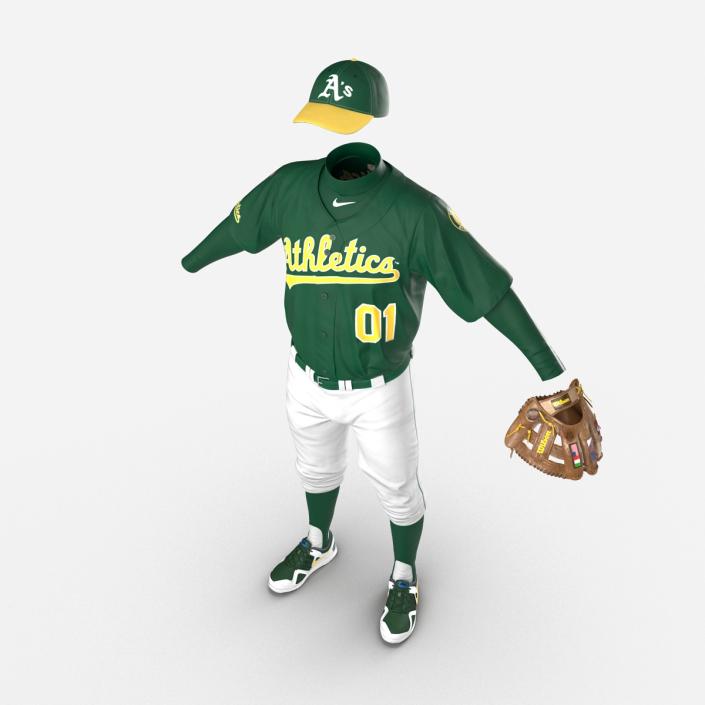 Baseball Player Outfit Athletics 3D