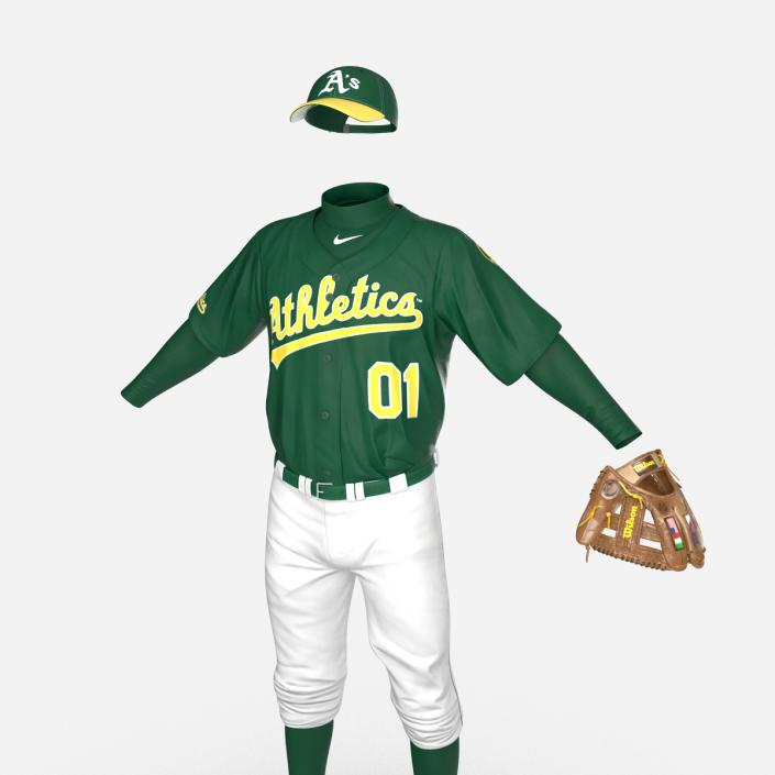 Baseball Player Outfit Athletics 3D