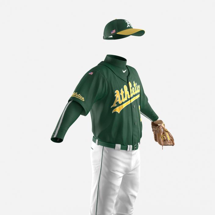 Baseball Player Outfit Athletics 3D