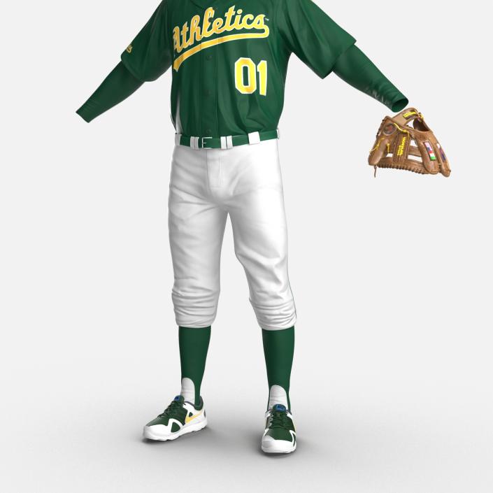 Baseball Player Outfit Athletics 3D