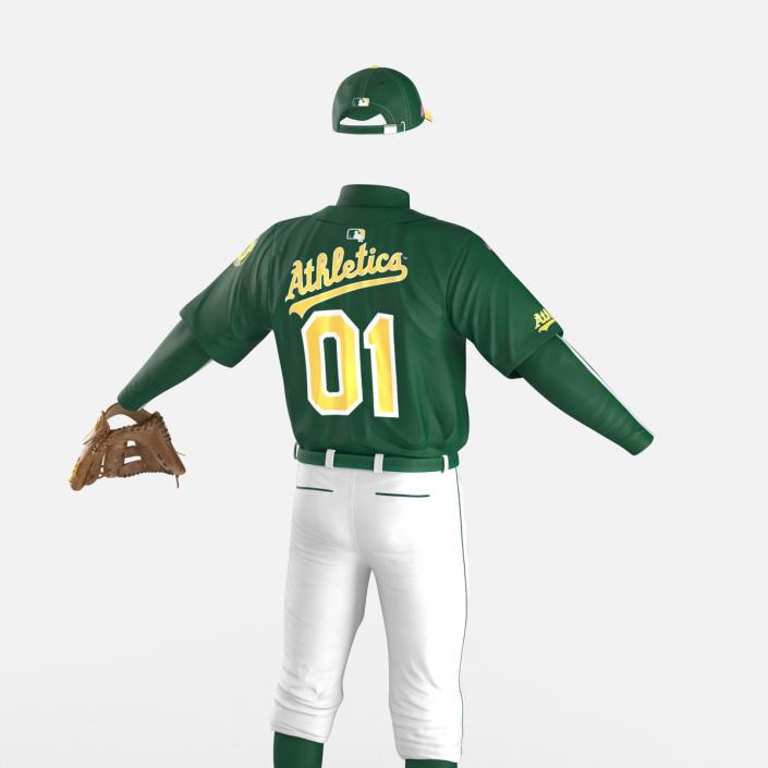 Baseball Player Outfit Athletics 3D