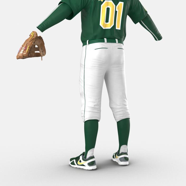 Baseball Player Outfit Athletics 3D