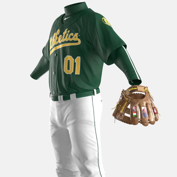 Baseball Player Outfit Athletics 3D