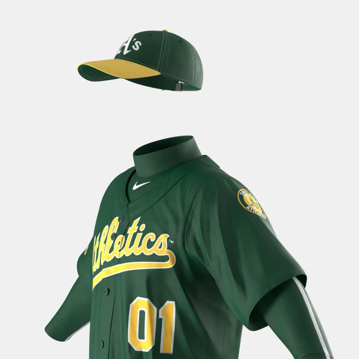 Baseball Player Outfit Athletics 3D