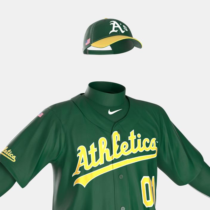 Baseball Player Outfit Athletics 3D