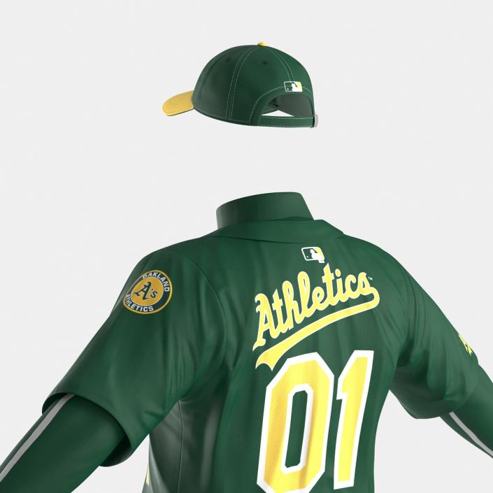 Baseball Player Outfit Athletics 3D