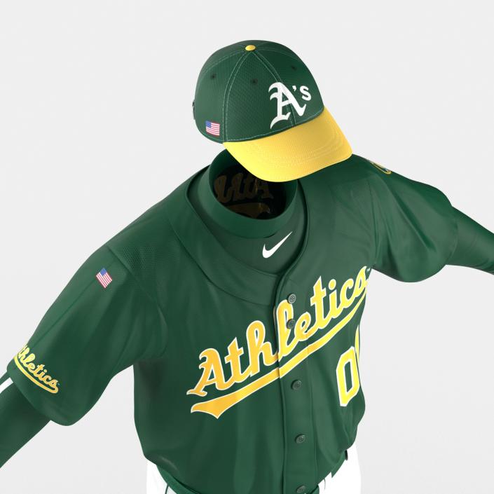 Baseball Player Outfit Athletics 3D