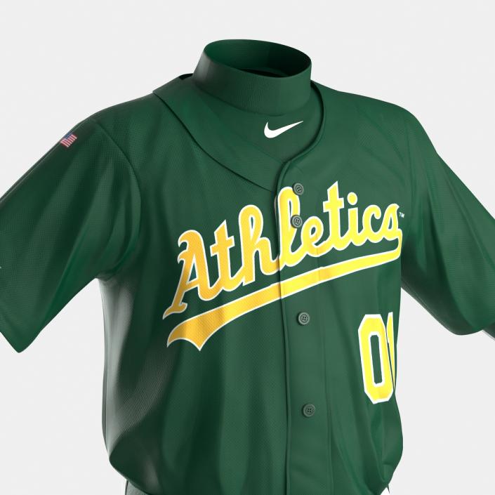 Baseball Player Outfit Athletics 3D