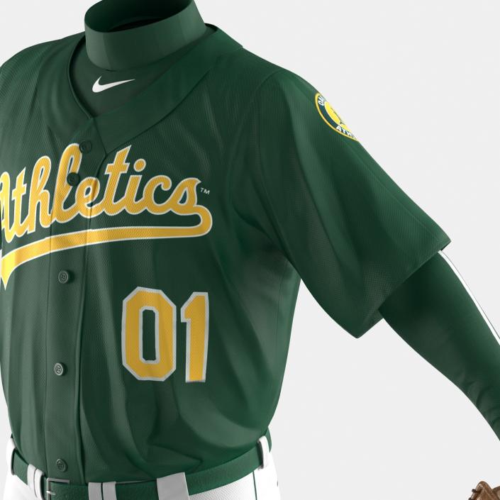 Baseball Player Outfit Athletics 3D