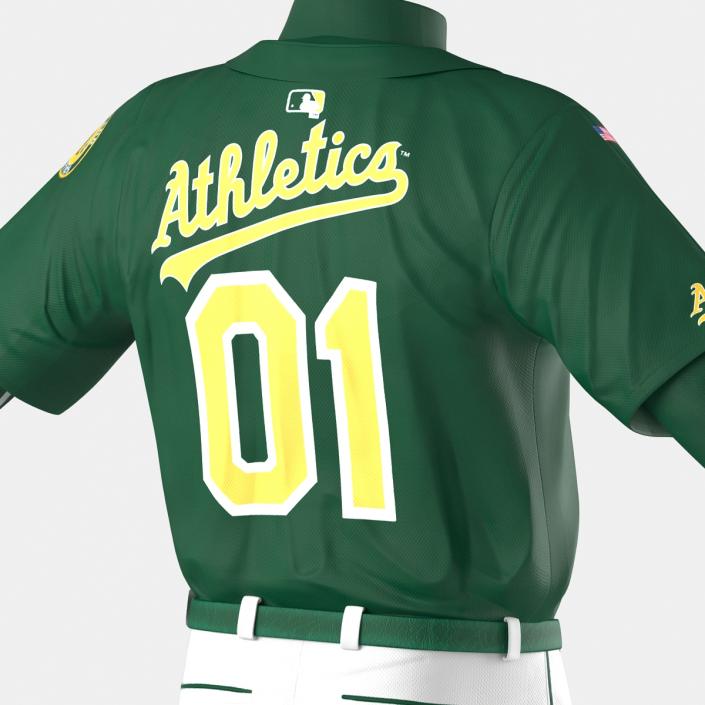 Baseball Player Outfit Athletics 3D