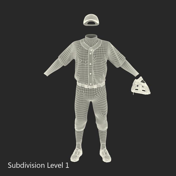 Baseball Player Outfit Athletics 3D