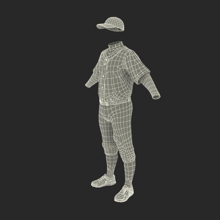 Baseball Player Outfit Athletics 2 3D model