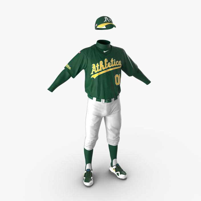 Baseball Player Outfit Athletics 2 3D model