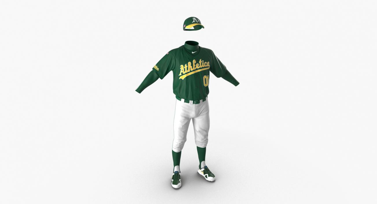 Baseball Player Outfit Athletics 2 3D model