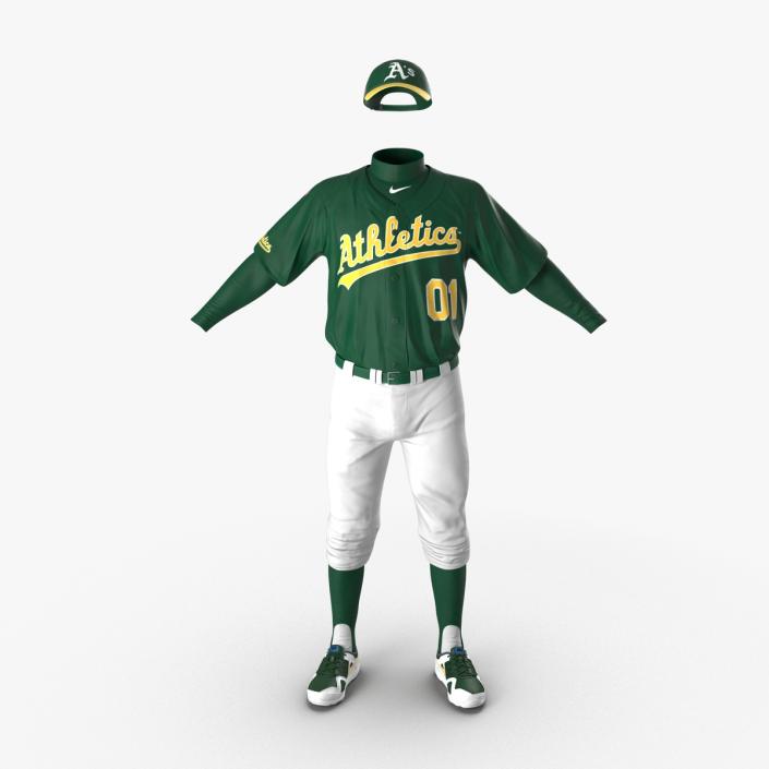 Baseball Player Outfit Athletics 2 3D model